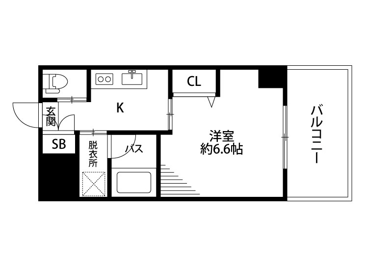 ファーストクラス市民病院前 517号室 間取り