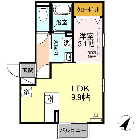 ラ・ランド上新栄  A207号室 間取り