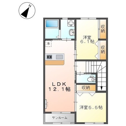 ペアリィ 201号室 間取り