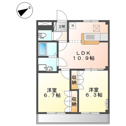 アルビレオパーク 101号室 間取り
