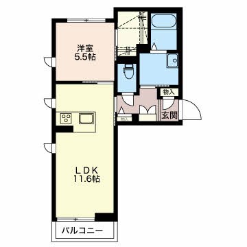 ヴェストレ 203号室 間取り