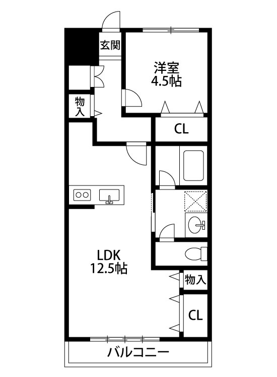 アドラブール文京町 4-D号室 間取り