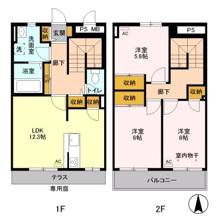 ウィンド・フィル 106号室 間取り