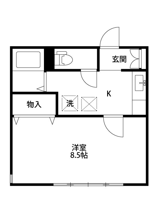 ララビー小針 202号室 間取り
