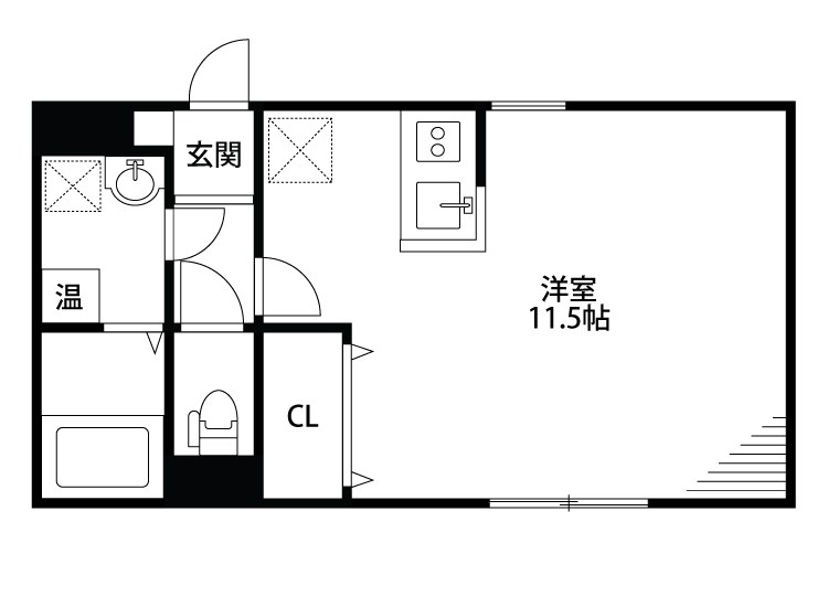 柳都ハイツ東堀 2-B号室 間取り