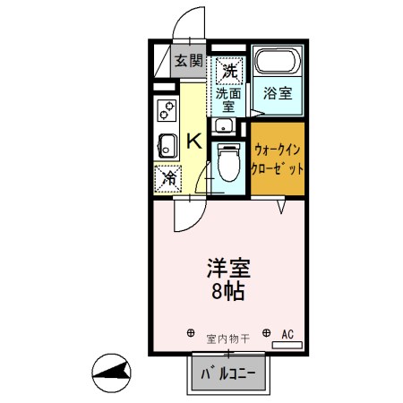 パルティーレ 102号室 間取り