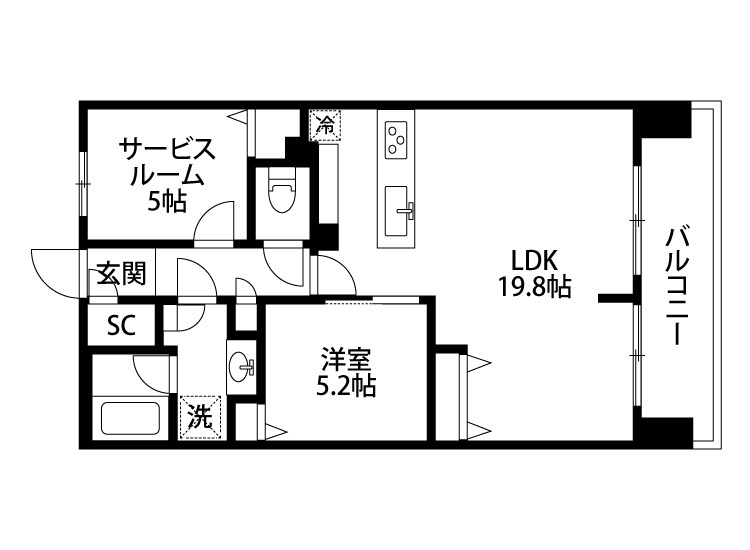 ザ・プレミア新潟駅万代 1703号室 間取り