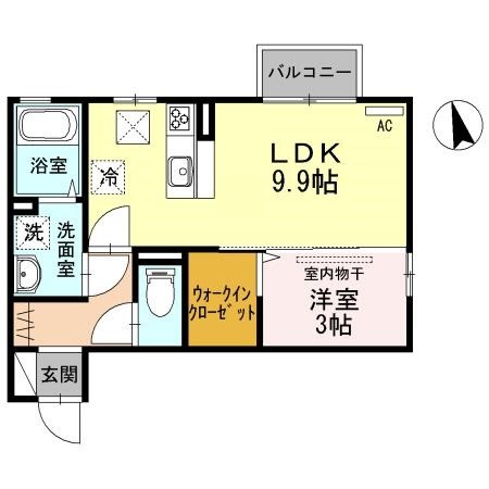 ドマーニ A102号室 間取り