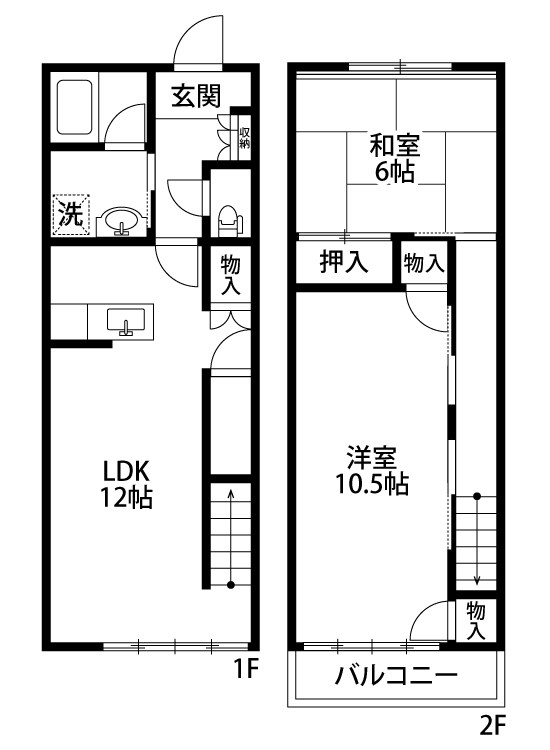 ハイツ・モンマルトル F号室 間取り