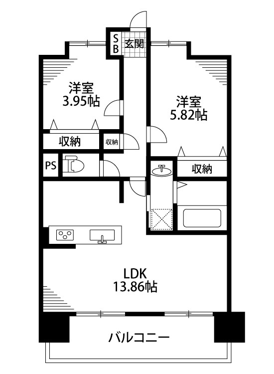 モーント米山弐番館 306号室 間取り