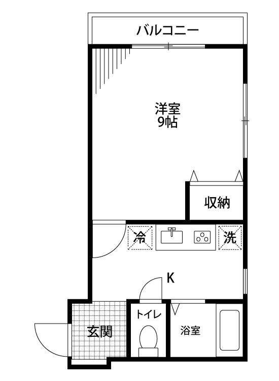 華寮Ⅱ 202号室 間取り