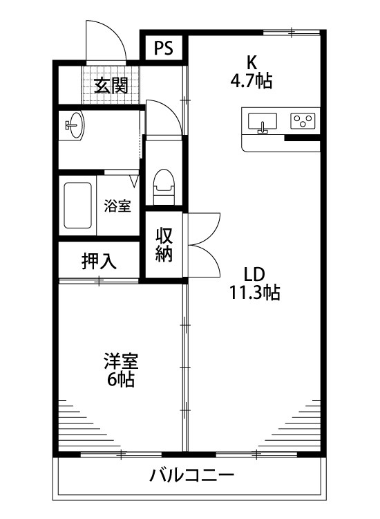 ボヌール文京 302号室 間取り