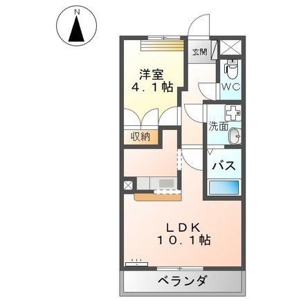 イーストヒルズ 102号室 間取り