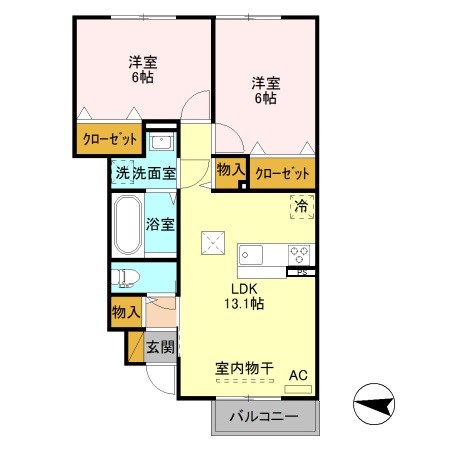 グレイスＳＫ 105号室 間取り