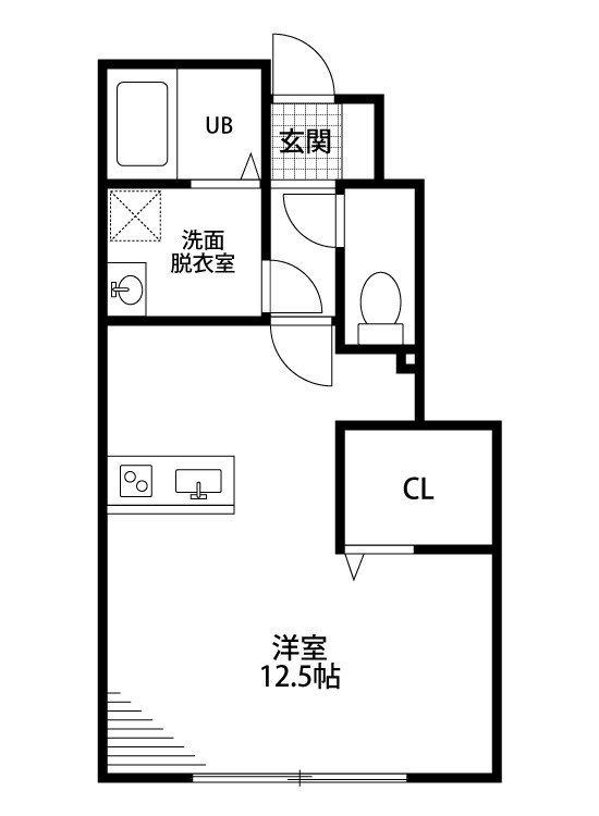 Claire　MOTOMACHI 202号室 間取り