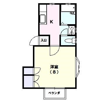 ハウスモンブラン 202号室 間取り