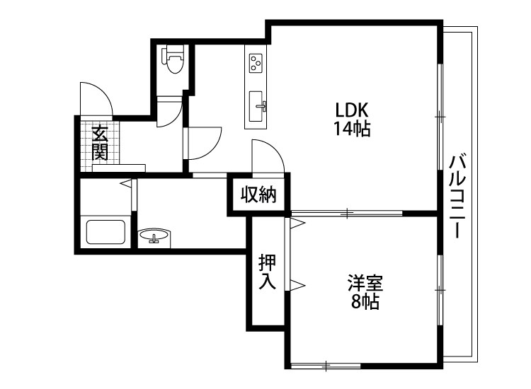 ルシィル亀田 202号室 間取り
