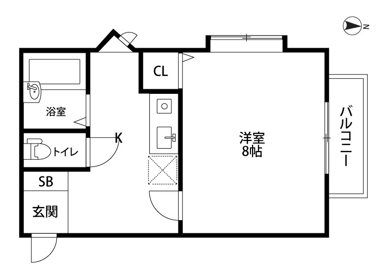 メビウスゆたか 206号室 間取り