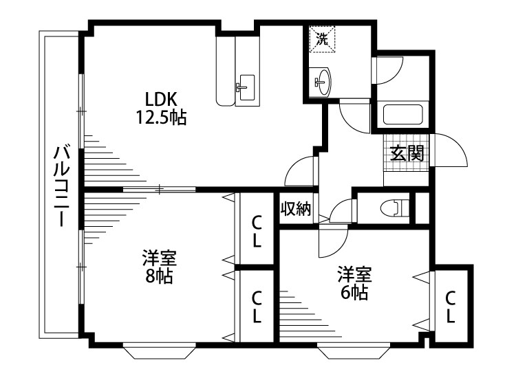 ルシィル茜ヶ丘 202号室 間取り