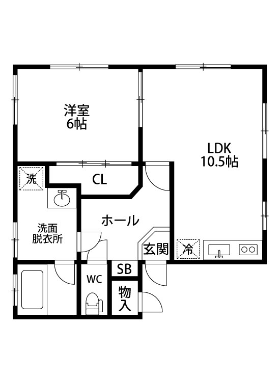 ロイヤルウインズⅢ 102号室 間取り