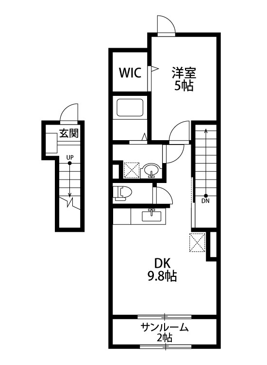 三恵館 A201号室 間取り