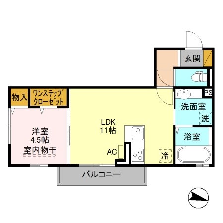 ゼフィールコパン 305号室 間取り