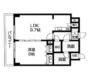willDo礎町 704号室 間取り