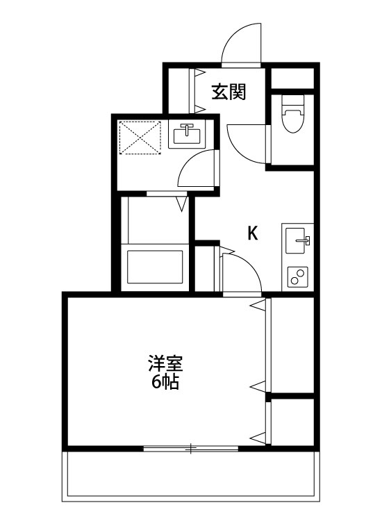 アーバン上大川前 202号室 間取り