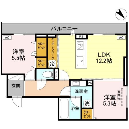 フィラーレ 305号室 間取り