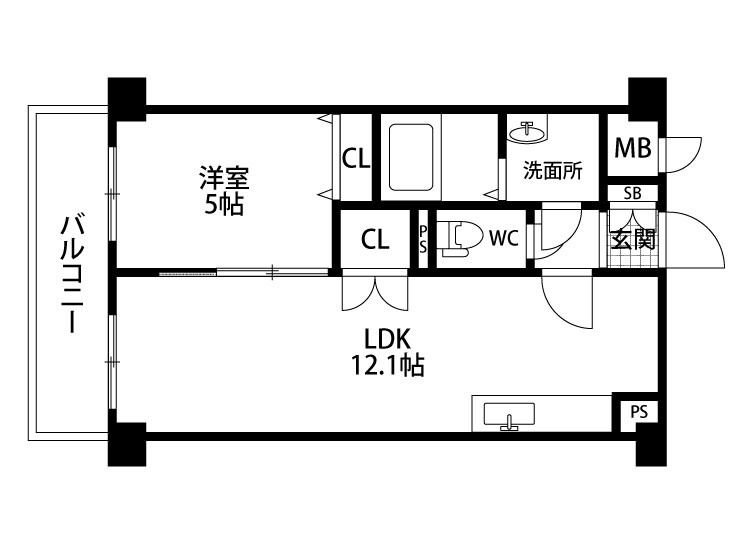 ASプレミアム関屋金衛町 302号室 間取り