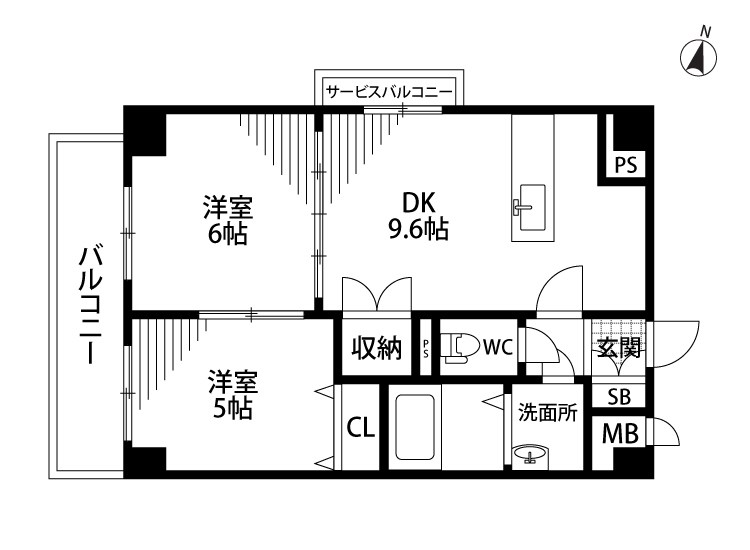 ASプレミアム関屋金衛町 412号室 間取り
