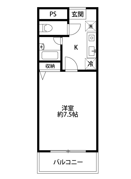 カナン花園 303号室 間取り