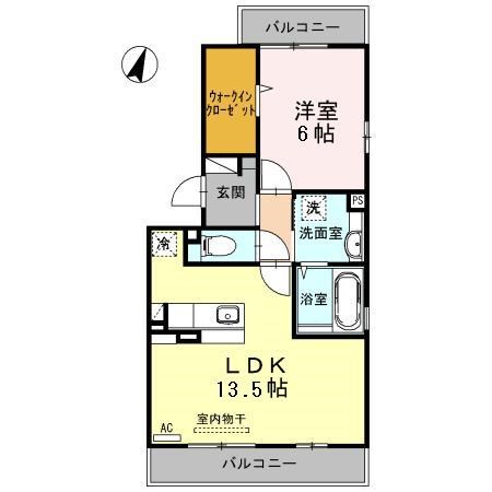 レイクサイドA 303号室 間取り