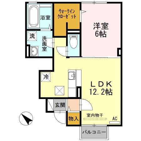 こもれび参番館 105号室 間取り