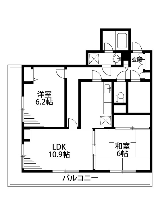 アクシス駅南ウエスト 603号室 間取り