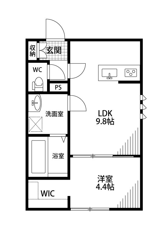 モナベルⅠ 101号室 間取り