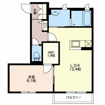 アルビジアＡ 102号室 間取り
