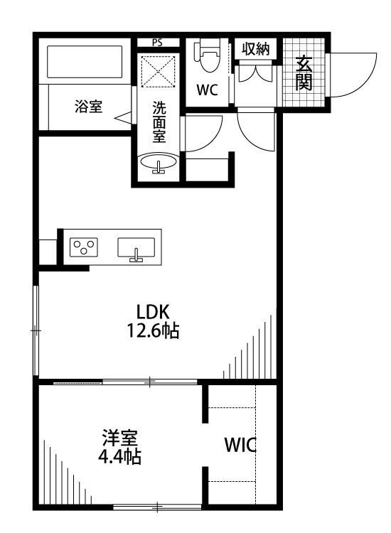 モナベルⅠ 103号室 間取り