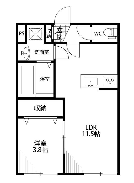モナベルⅠ 105号室 間取り