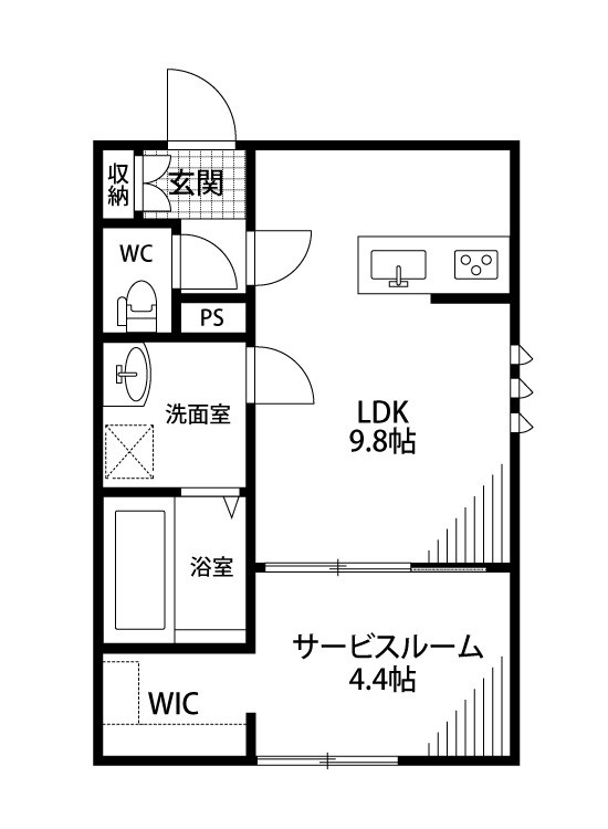 モナベルⅠ 106号室 間取り