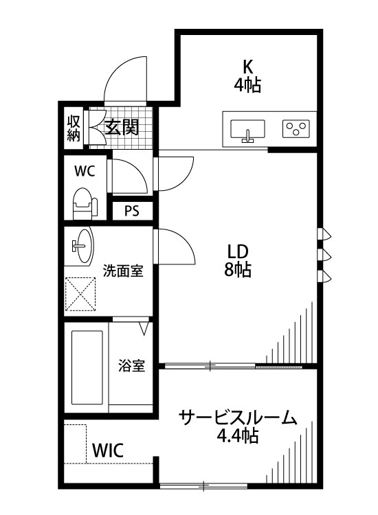 モナベルⅠ 201号室 間取り
