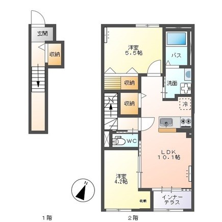 パレスコート　トーケン 206号室 間取り