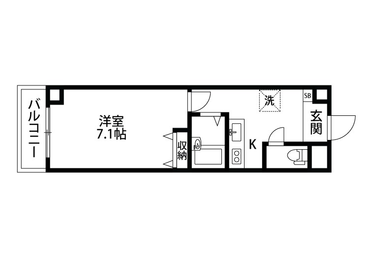 ピュアコースト 208号室 間取り