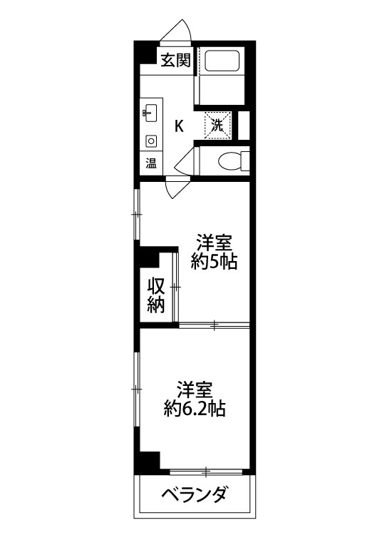 レジデンスカープ新潟 501号室 間取り