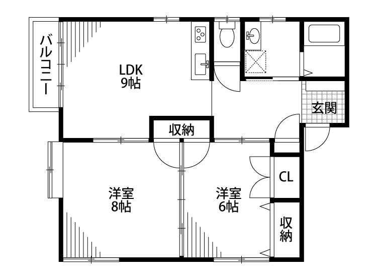 第3コーポ茅野 202号室 間取り