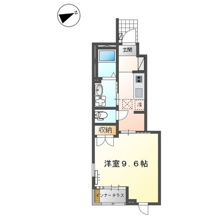 グロワールⅡ 103号室 間取り