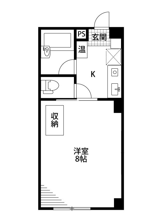 プラザ・ドゥ・ロード 102号室 間取り