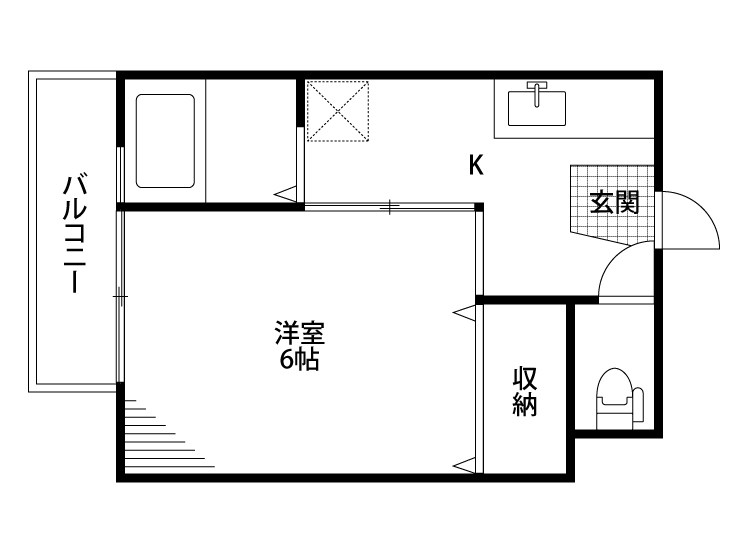 スカイパレス 203号室 間取り