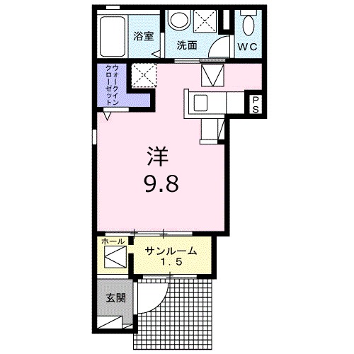 アンジュコーテ 101号室 間取り