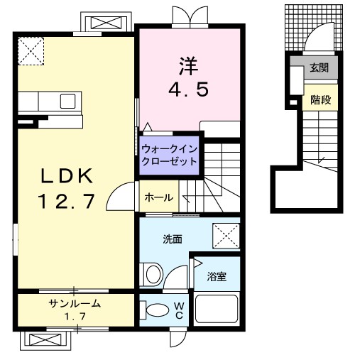 クレエ 203号室 間取り